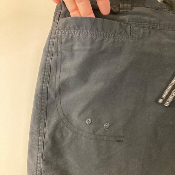 Womens Columbia Nylon Shorts Zip Pockets Tie Waist Black M Cotton Nylon - Picture 4 of 6